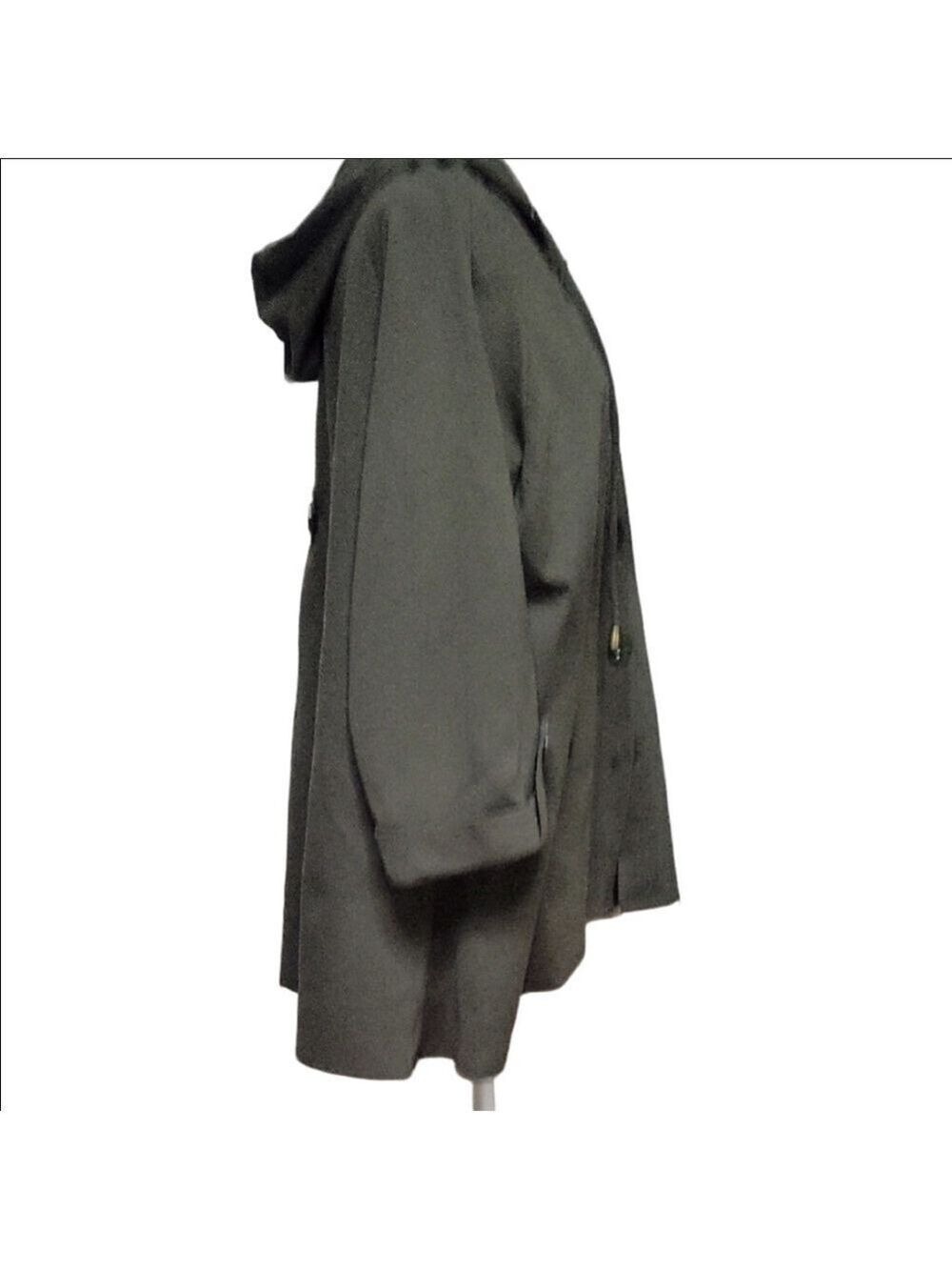 Christian Siriano Green Utility Jacket Hood 1X - Picture 6 of 7
